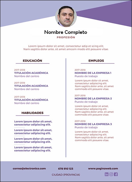 plantilla currículum azafata de vuelo